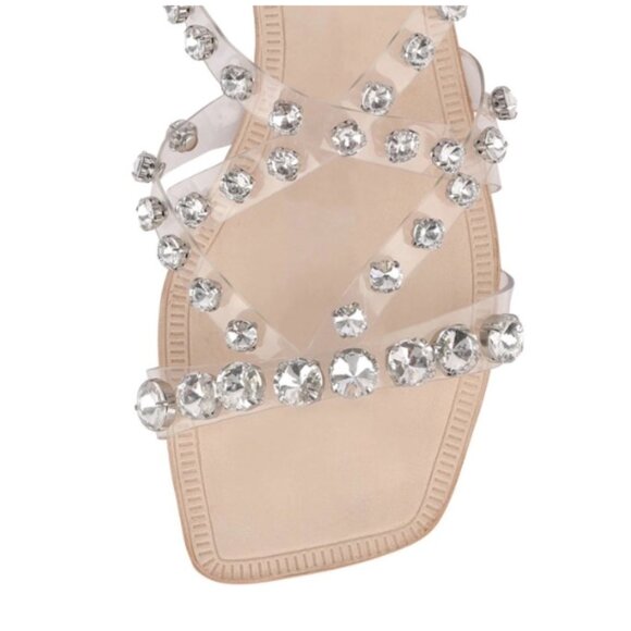 Jeffrey Campbell Calath Rhinestone Jelly Sandals - Picture 5 of 6